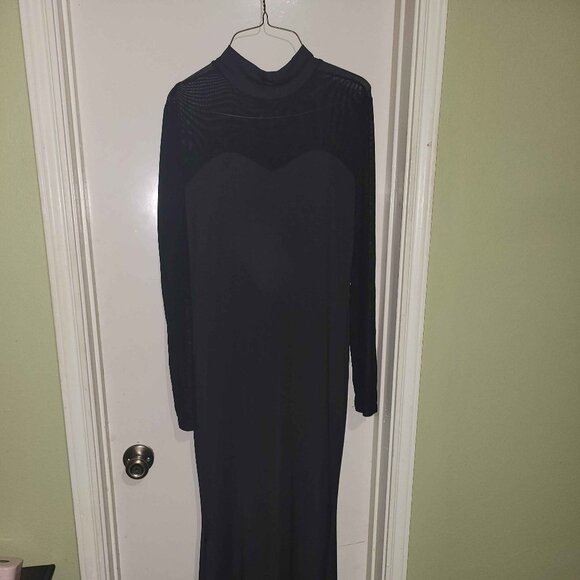 SHEIN Floor Length Black Sheer Maxi Dress in L - Picture 1 of 3